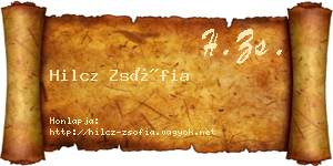 Hilcz Zsófia névjegykártya