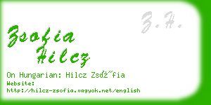 zsofia hilcz business card